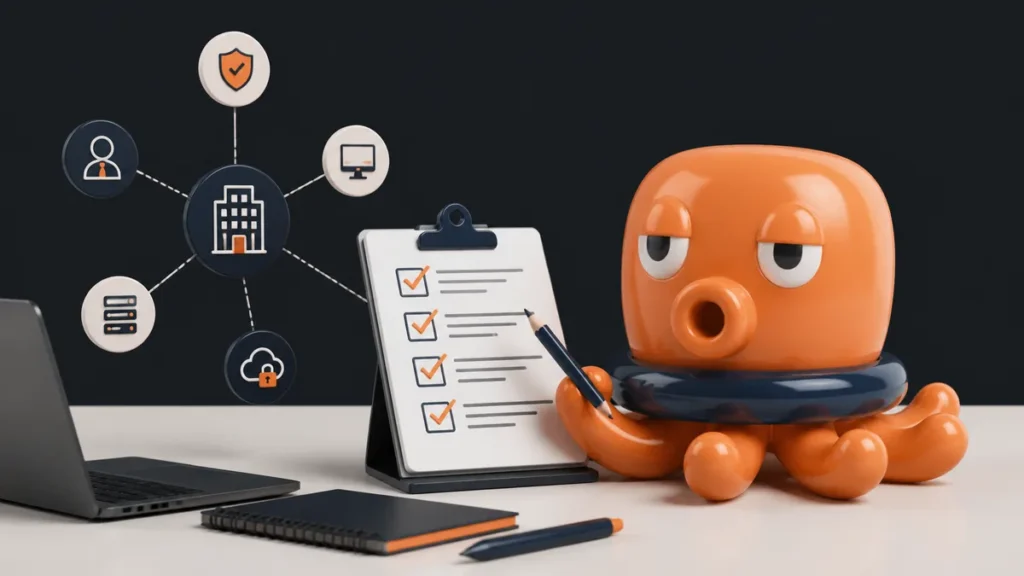 Polipetto MeKraken con checklist minimal per scegliere un consulente informatico PMI