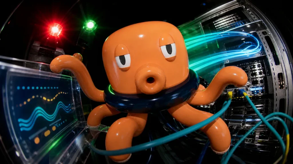 Mascotte MeKraken analizza server e rete con strumenti AI predittivi